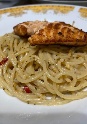 Foto resep Spaghetti salmon