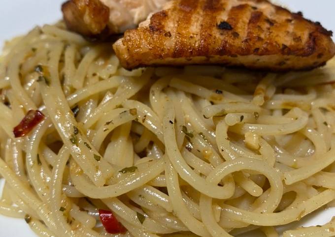 Spaghetti salmon