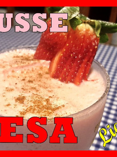 Una foto de Mousse de fresa light