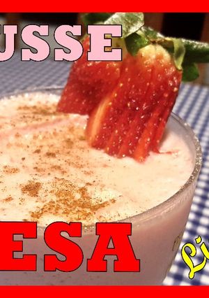 Una foto de Mousse de fresa light