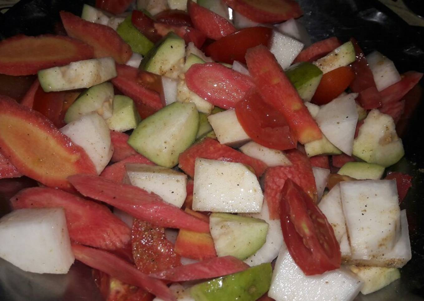 Colourful healthy fruit salad