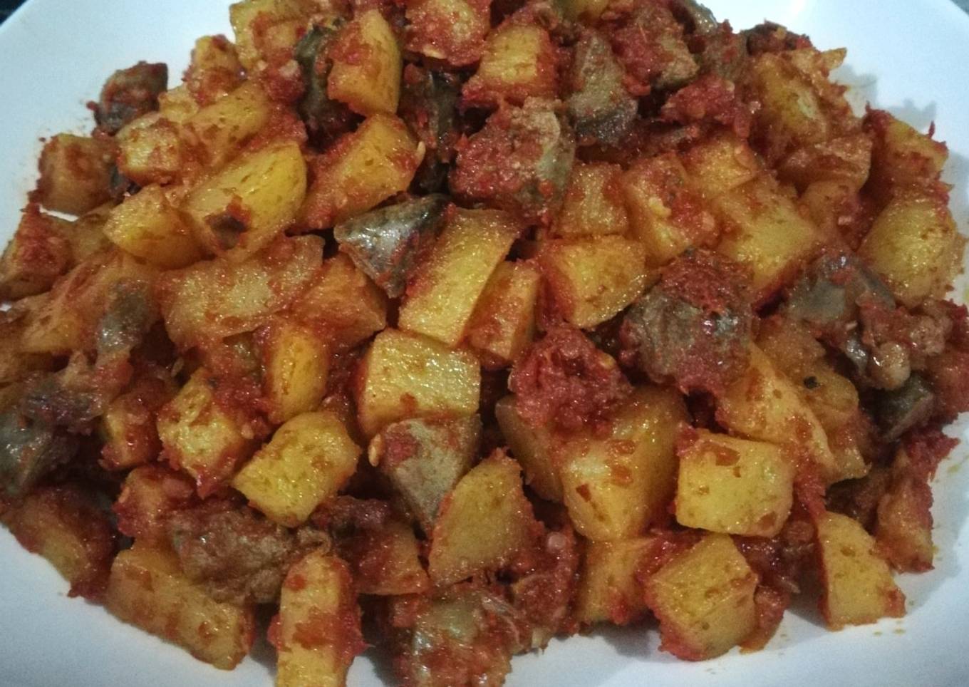 Ati Ampela, Kentang Balado