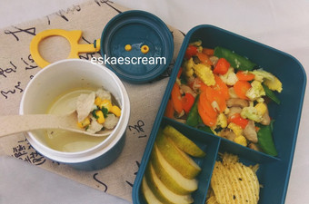 Bagaimana Membuat Bento Diet Chicken Corn Soup &amp; Capcay with Mushroom Wajib Dicoba