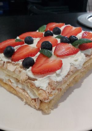 Foto resep Britakakku (meringue sponge cake) Finnish cake