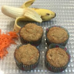 A picture of Carrot & Banana Muffins.