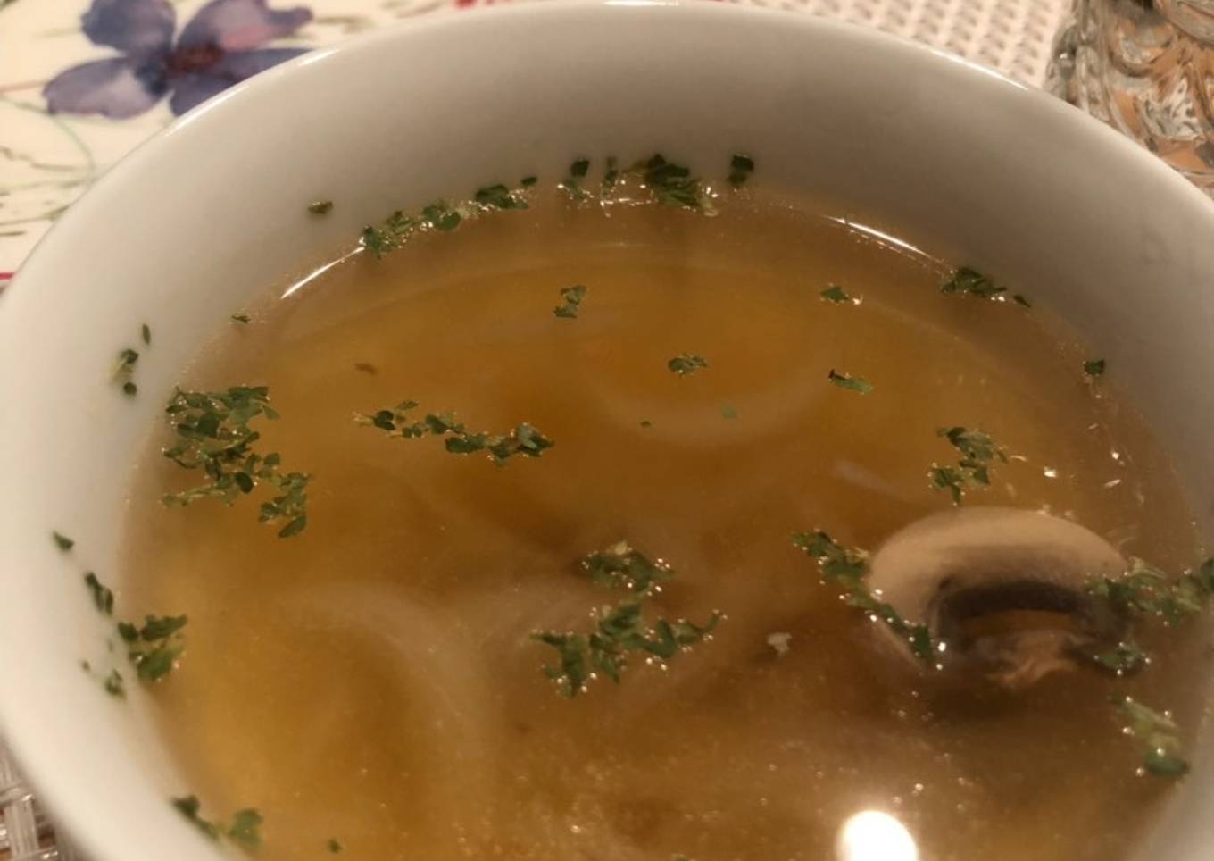 Mushroom and onion soup