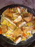 Arroz Primavera con Pollo Empanizado