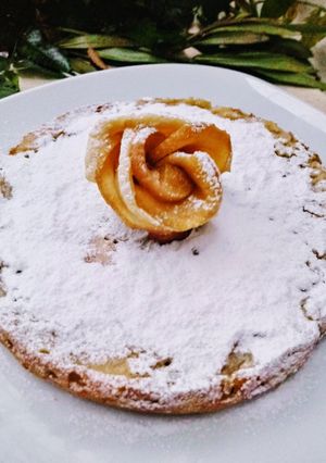 Una foto de Torta de manzana fácil y económica, sin manteca ni aceite