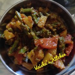 Green bean sabzi A picture of Green bean sabzi.
