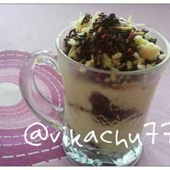 A picture of Melted Cheesecake (no ribet.. no mixer.. no oven.. no steamed).