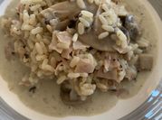 Una foto di risotto al tartufo