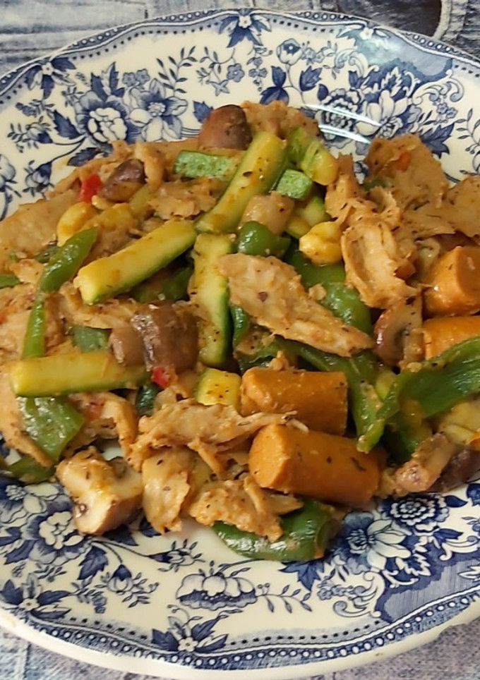 Una foto de Tiras vegetales con verduras sin gluten y vegano