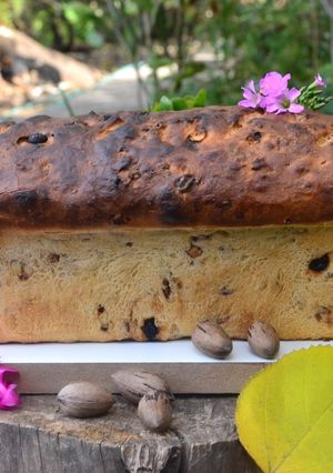 Una foto de Pan con nueces y pasas de uva🍞