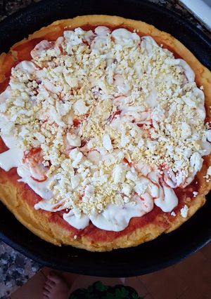 Una foto de Pizza de polenta