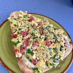 A picture of Greek scrambled eggs.