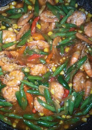 Foto resep Udang jagung pedas asam manis