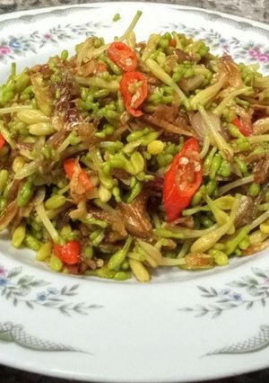 Foto resep Tumis bunga pepaya rebon