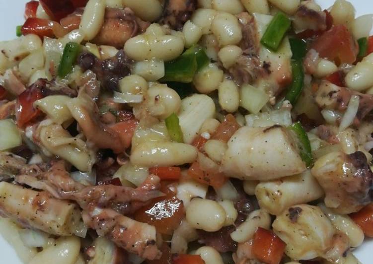 Salpicón de pulpo con alubias