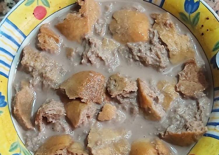Sopas de pan con café