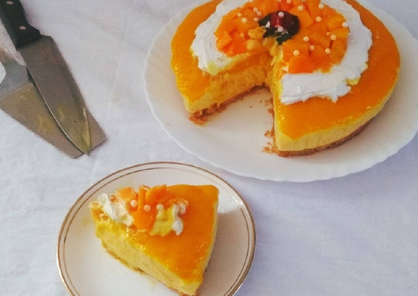 Mango Chocolate Cheesecake - No Bake