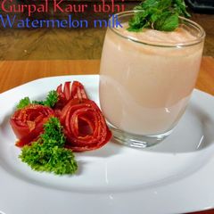 A picture of Watermelon milk 🍉.