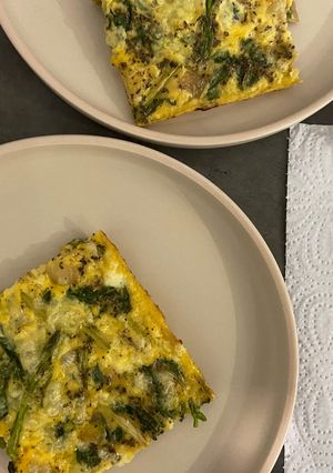 A picture of Spinach Asparagus Frittata.