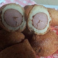 A picture of Yummy corndogs.