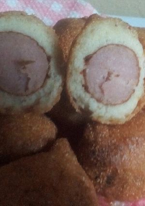 A picture of Yummy corndogs.