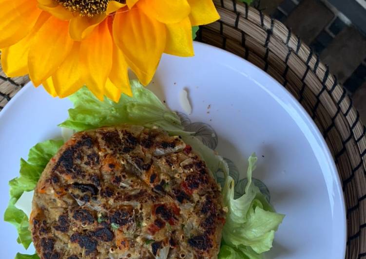 Burger vegana de berenjena asada