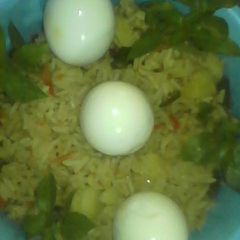 A picture of Fried rice an potatoes.