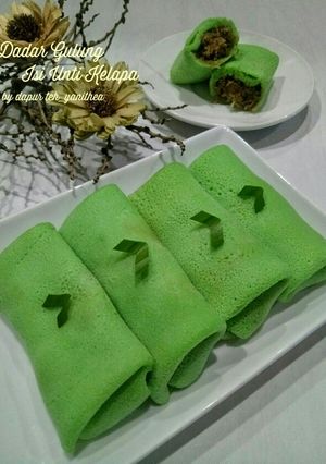 Foto resep Dadar Gulung isi Unti Kelapa (tips membuat kulit bopeng cantik)