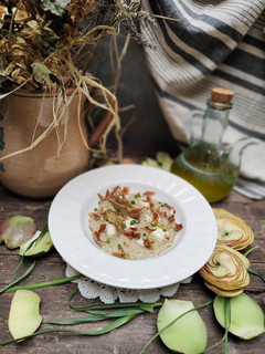Foto di Risotto ai carciofi con fonduta di parmigiano