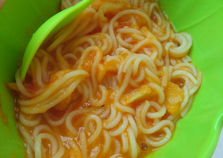 Langkah Mudah untuk Membuat Spaghetti bolognesse (mie showa) mpasi 11MO Anti Gagal