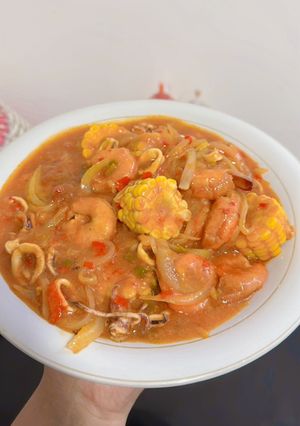 Foto resep Udang Cumi saus padang