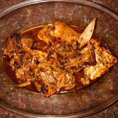 A picture of Chicken stew- The minimalistic African way.