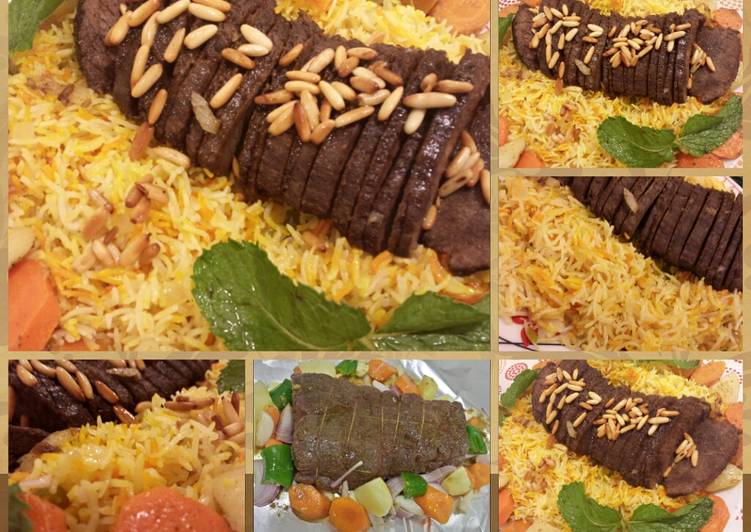 روستو اللحم مع الخضار والرز البسمتي