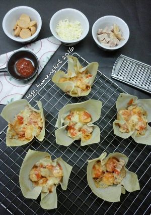 Foto resep Pangsit ala pizza