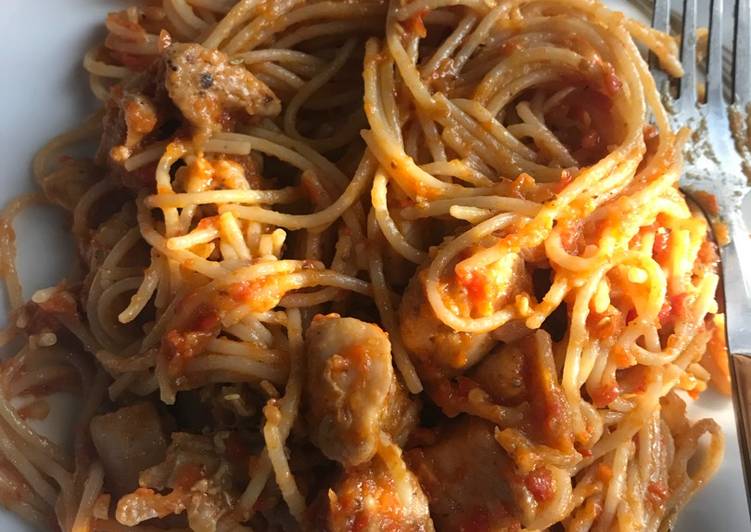 Steps to Make Favorite Squishy Jollof spaghetti