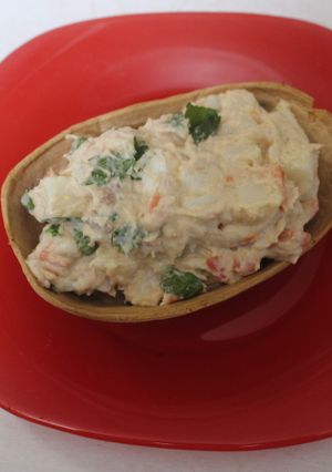 Una foto de Cestitas con ensaladilla precocinada