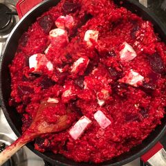 A picture of Beetroot and Feta risotto.