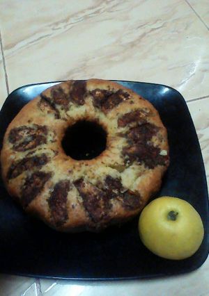 صورة لوصفة كيكة التفاح والقرفه