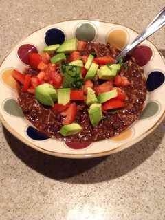 A picture of Black Bean Chili/Soup (Vegetarian or Not).