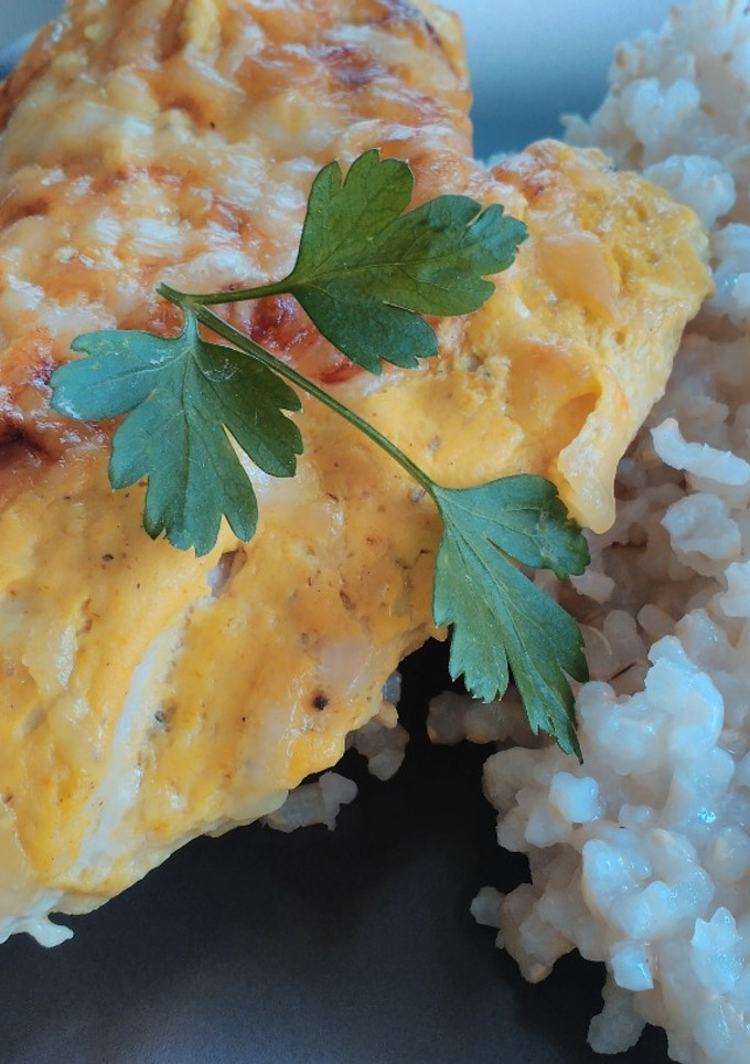 Una foto de Pollo con salsa de mostaza