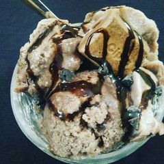 Homemade Chocolate Icecream A picture of Homemade Chocolate Icecream.