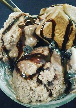 A picture of Homemade Chocolate Icecream.