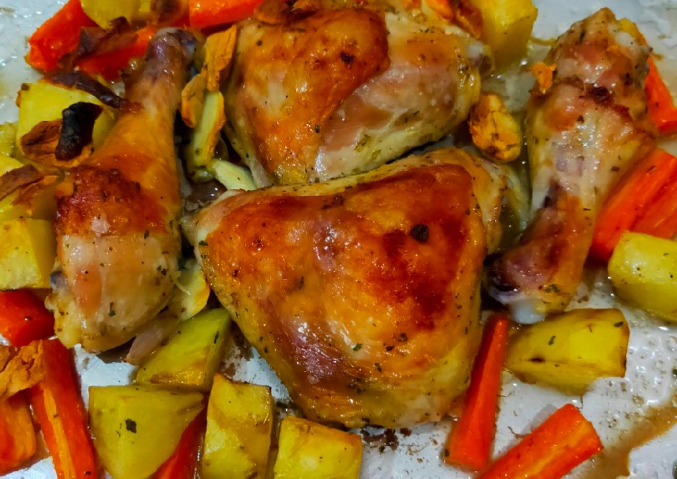 Ayam dan Sayuran Panggang (Roasted Chicken And Veggies)