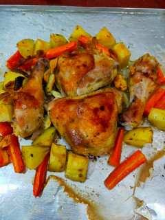 Foto resep Ayam dan Sayuran Panggang (Roasted Chicken And Veggies)
