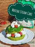 Matcha Steam Cake with Vla matcha