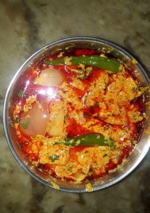 A picture of Payaj malai ki sabji.
