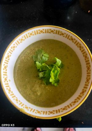 A picture of Peanut Coriander spicy chutney.